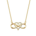 Infinite Symbol Necklace Women's Heart Pendant Gold