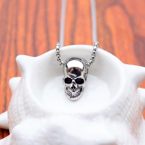 Skull Necklace Silver