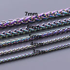 Twisted Necklace with Rainbow Pendant