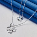 4-Leaf Clover Pendant Necklace for Women Silver