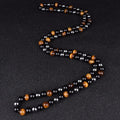 "Triple Protection" Necklace in Hematite, Tiger's Eye and Obsidian Rosary