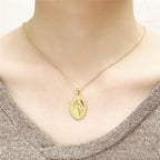 Gold Virgin Mary Necklace