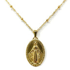 Gold Virgin Mary Necklace