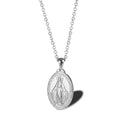 Silver Virgin Mary Necklace