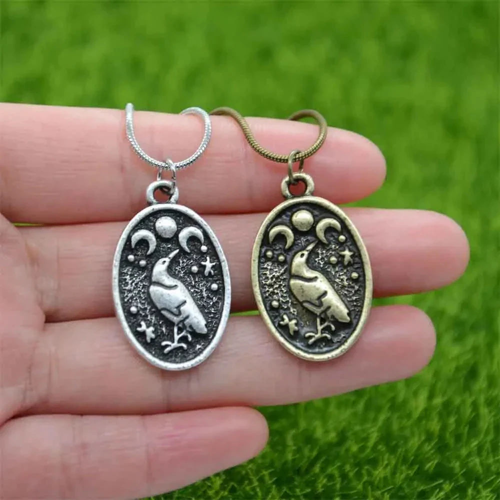 Viking Necklace with Odin's Raven Pendant type 4