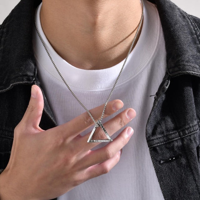 Viking Necklace with Celtic Rune Pendant for Men and Women, Nordic Silver