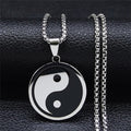 Yin Yang Necklace Men’s Silver Pendant