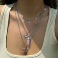 Four-Tier Pendant Necklaces Star of David