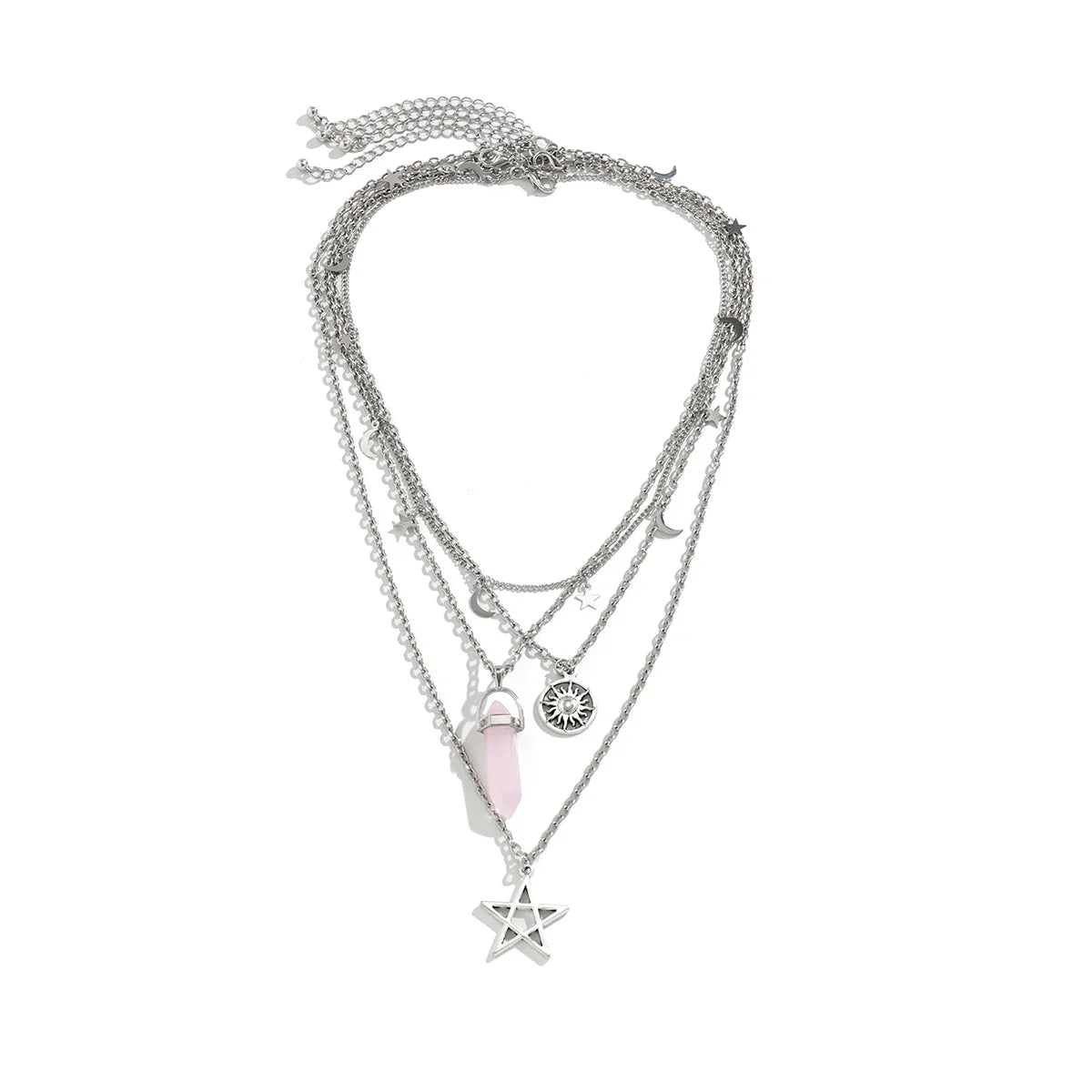 Four-Tier Pendant Necklaces Star of David