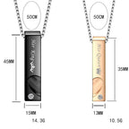 Couples Necklaces with Bar and Heart Pendant