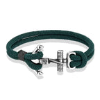 Men's double-anchor bracelet green