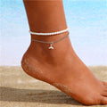 Double Beaded Ankle Bracelet for Women Jewelry