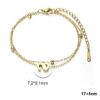 Double initial bracelet 
