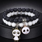 Black And White Panda Bracelet Duo