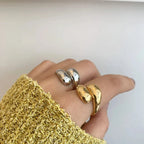 Elegant Water Drop Ring in Silver