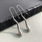 Elegant Fine Water Drop Dangle Earrings silver