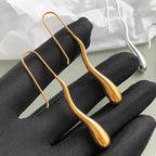 Elegant Fine Water Drop Dangle Earrings gold