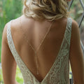 Back Chain Necklace Set Back Ornament Women Silver