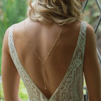 Back Chain Necklace Set Back Ornament Women Silver
