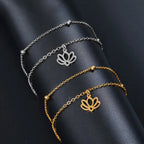 Women's Lotus Flower Bracelet silver