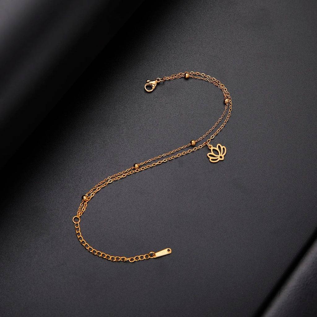 Women's Lotus Flower Bracelet gold