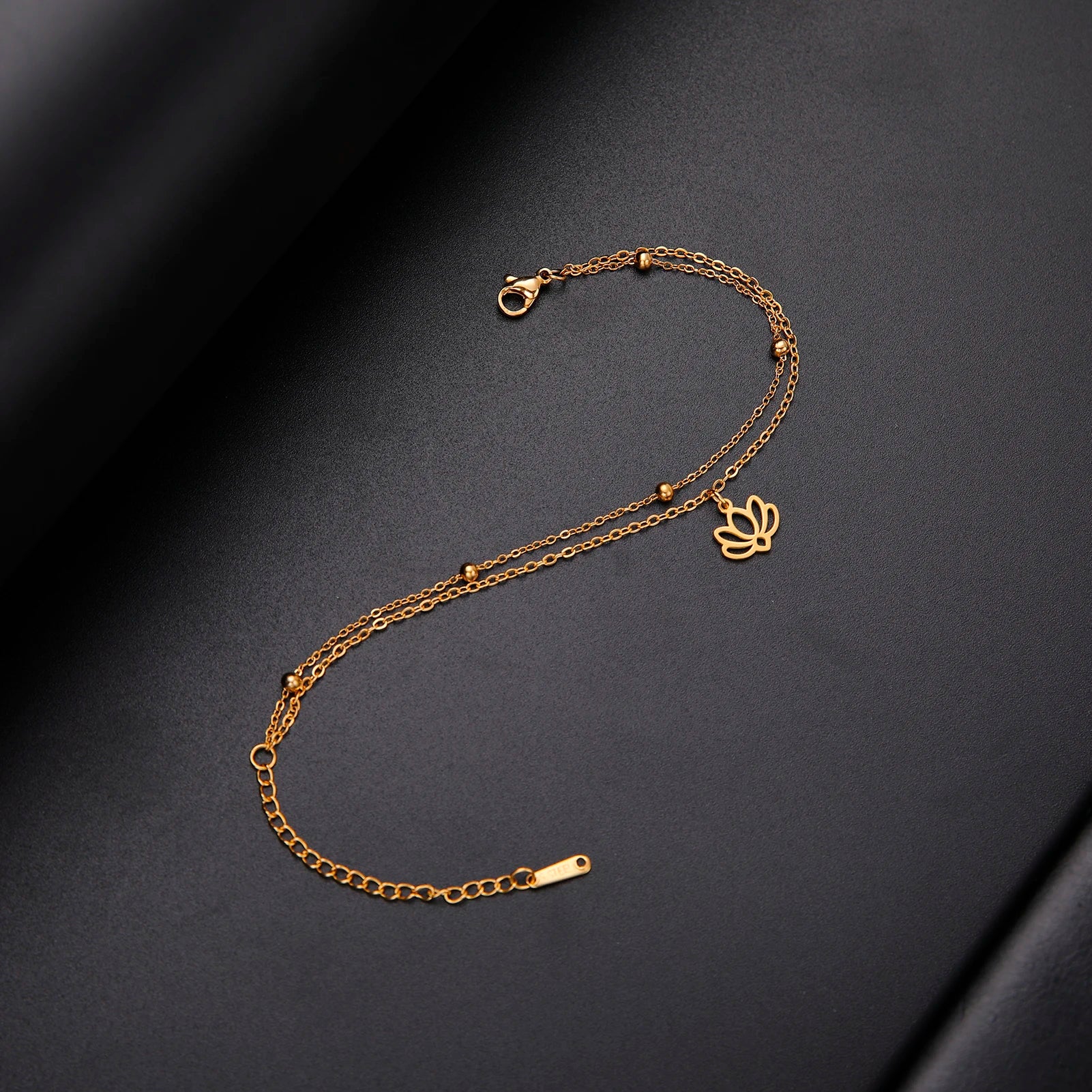 Women's Lotus Flower Bracelet gold