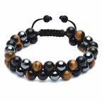 Tiger Eye Bracelet with Cord and Stones