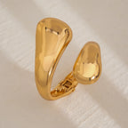 Large Water Drop Cuban Link Bracelet gold