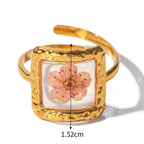 Large Flower Ring in Transparent Frame