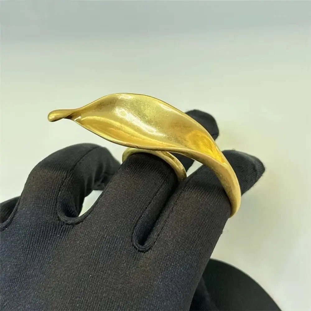 Lily Leaf Gold Ring