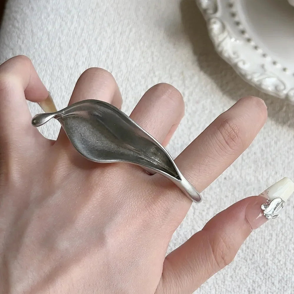 Lily Leaf Silver Ring