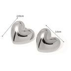 Large Women's Heart Earrings