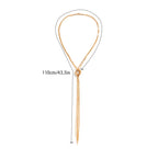 Long Neckline Necklace with Bow for Women