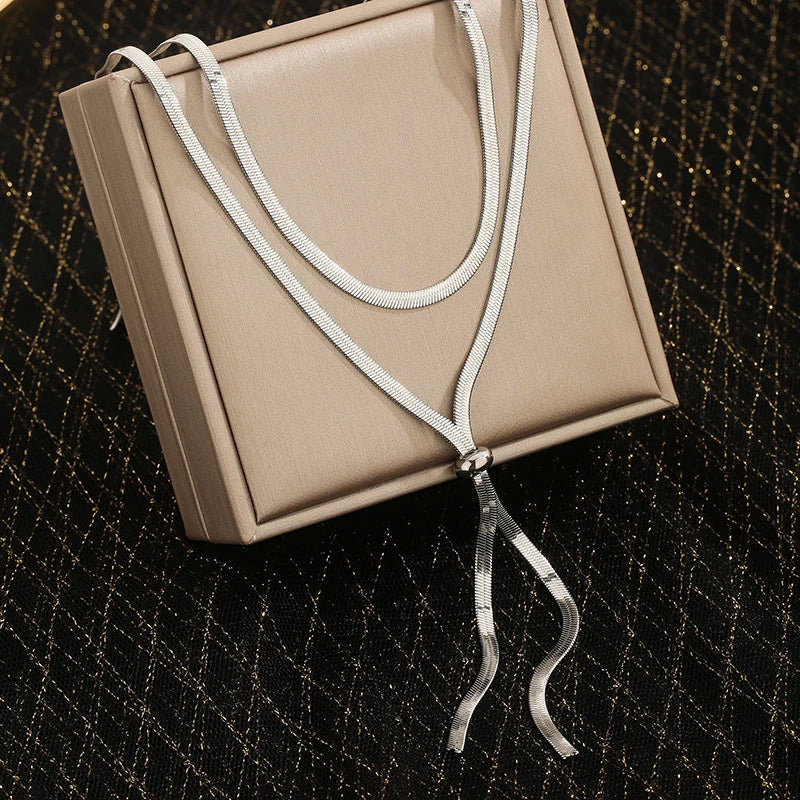 Long Y Necklace for Women's Neckline