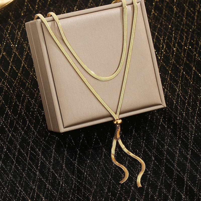Long Y Necklace for Women's Neckline