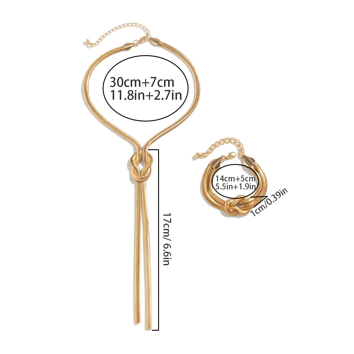 Long Necklace for the Décolleté & Its Bow Knot Bracelet