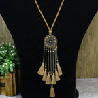 Ethnic-Style Pendant Necklace with Fringe, Style 2