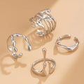 Long Water Drop Ring in Silver