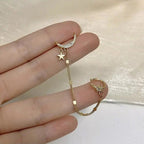 Long Moon Star Women's Drop Earring