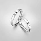 Set of 2 Couple Rings Romantic Sun and Moon Band