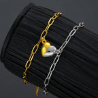 Set of 2 Half-Heart Couple Bracelets