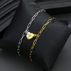 Set of 2 Half-Heart Couple Bracelets