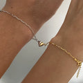 Set of 2 Half-Heart Couple Bracelets