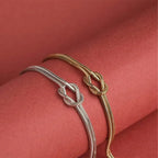 Set of 2 Romantic Knot Bracelets for Couples, Friends, or Duos
