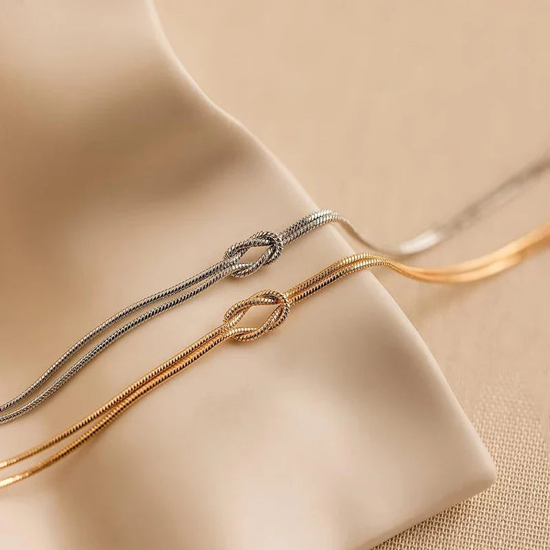 Set of 2 Romantic Knot Bracelets for Couples, Friends, or Duos