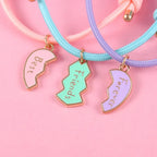 Set of 3 Rope Bracelets for a Trio of Best Friends silver