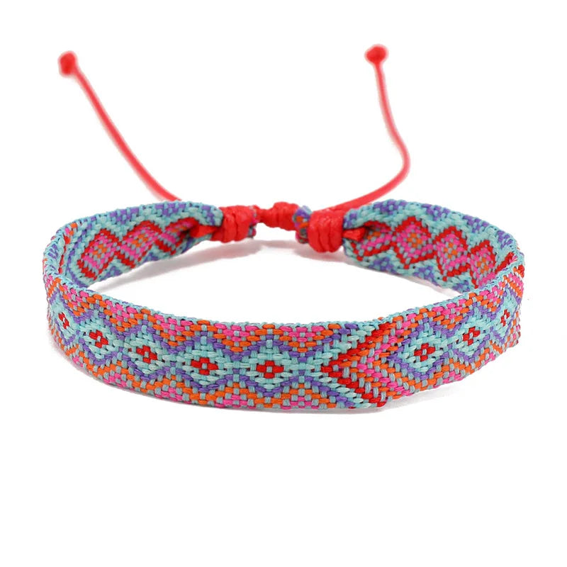 Set of 8 Brazilian Bracelets with Geometric Patterns