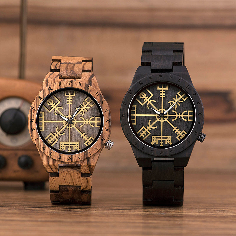 Men's Viking Wooden Watch 