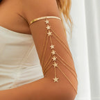Upper Arm Ornament - Women's Gold Bicep Jewelry and Arm Chain Bracelet