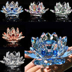 Feng Shui Crystal Glass Ornament "Quartz Flower" - Healing, Buddhism, Meditation